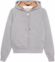 Order (W) Burberry Kelabu Hoodie Fleece Zip-Up 40561701