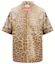 Lookbook (Women) Burberry Half-Zip Pullover Cotton Leopard Print Shirt Beige 45605151