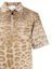 Sizing (Women) Burberry Half-Zip Pullover Cotton Leopard Print Shirt Beige 45605151