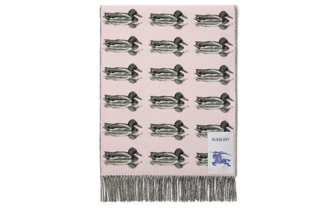 (Women) Burberry Heron Jacquard Knit Scarf for Women - Pink. 80797101 圖 3