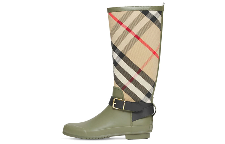 (W) Burberry High-Top Boot 'Green Check'