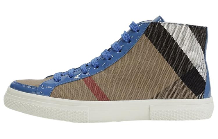 (W) Burberry High-Top Canvas 'Brown Stripe'