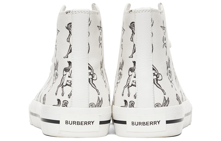 (W) Burberry High-Top Canvas 'Mythical Alphabet White' 圖 5