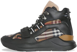 (Women) Burberry High-Top Sneaker 'Black Brown Check' 80463901 (Women) Burberry High-Top Sneaker 'Black Brown Check' 80463901