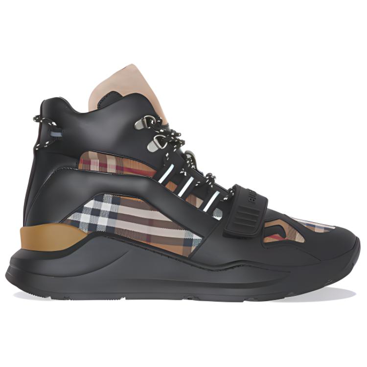 Order (Women) Burberry High-Top Sneaker 'Black Brown Check' 80463901