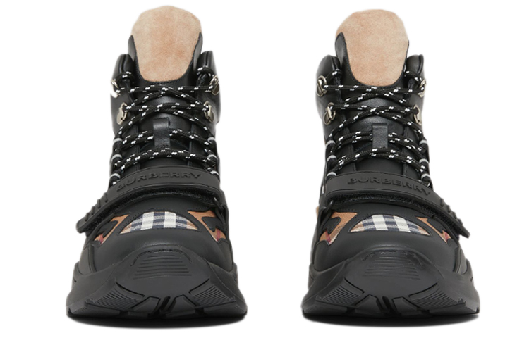 (W) Burberry High-Top Sneaker 'Black Brown Check' 圖 3