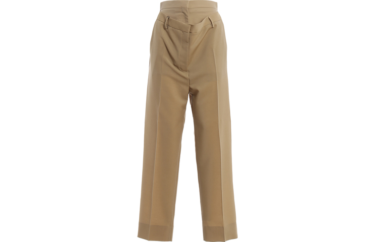 (Women) Burberry High-Waisted Straight-Leg Casual Pants Women Brown. 45608371