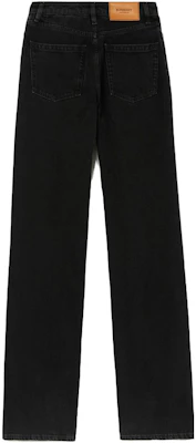 (W) Burberry Celana Jeans Wanita High-Waisted Straight-Leg Kasual - Hitam. 80718881 Lookbook (W) Burberry Celana Jeans Wanita High-Waisted Straight-Leg Kasual - Hitam. 80718881