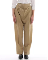 Shop (W) Burberry 女款高腰直筒休閒長褲 棕色。 45608371