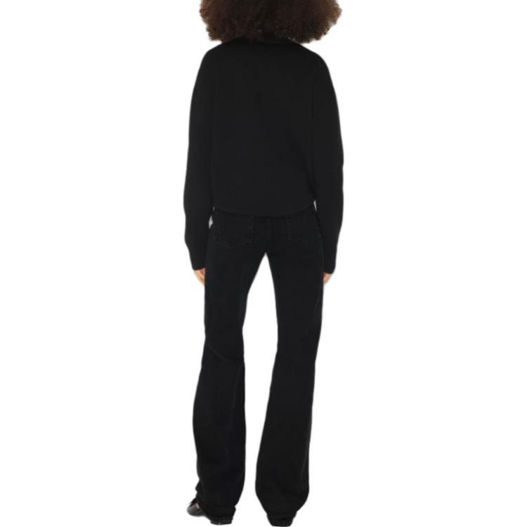 Purchase (W) Burberry Celana Jeans Wanita High-Waisted Straight-Leg Kasual - Hitam. 80718881