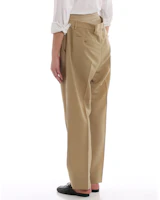 Purchase (W) Burberry 女款高腰直筒休閒長褲 棕色。 45608371