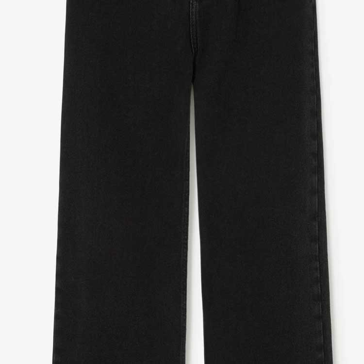 Sizing (W) Burberry Celana Jeans Wanita High-Waisted Straight-Leg Kasual - Hitam. 80718881