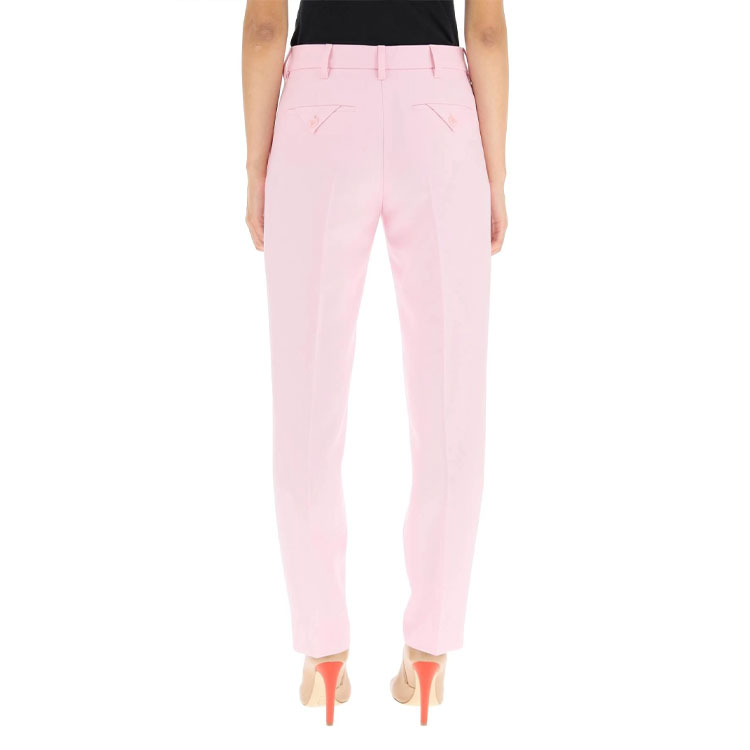 Shop (W) 버버리 하이웨이스트 테이퍼드 캐주얼 팬츠 핑크. 80474711