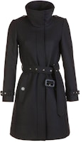 (Women) Burberry High-Waisted Zipper Long Sleeve Trench Coat Black 40171301 (Women) Burberry High-Waisted Zipper Long Sleeve Trench Coat Black 40171301