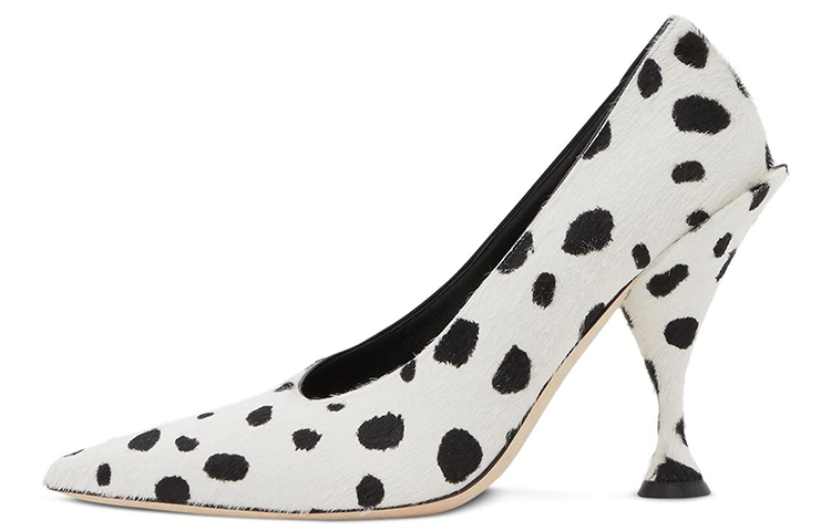 (W) Burberry High Heel 'Dalmatian Print Black and White'