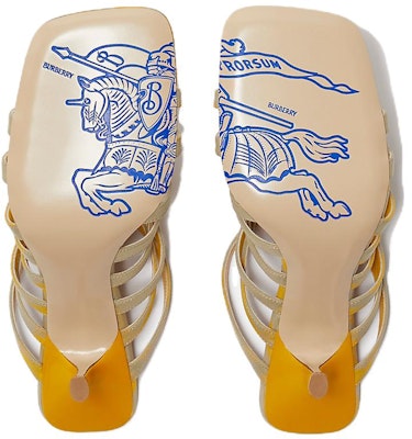 (Women) Burberry High Heel Cotton Slides 'Hunter Yellow' 80774701 Shop (Women) Burberry High Heel Cotton Slides 'Hunter Yellow' 80774701