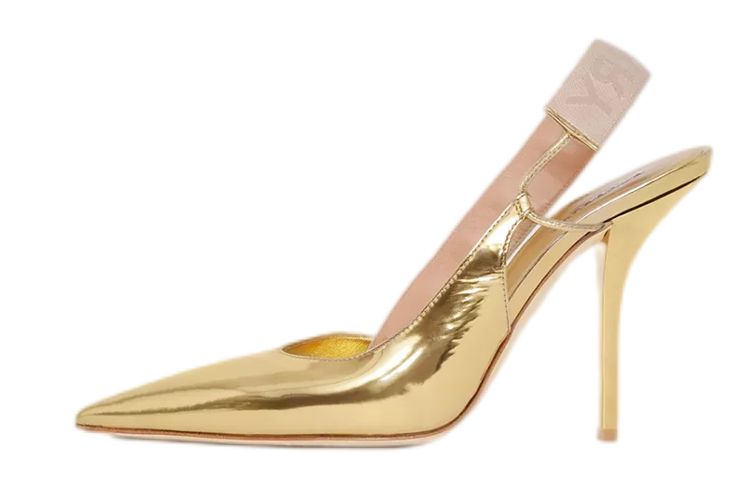 (Women) Burberry High Heel Mules 'Metallic Gold' 80506591