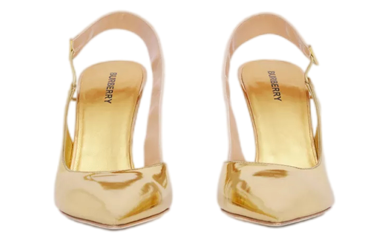 Lookbook (W) バーバリー メタリックゴールド ハイヒールミュール 80506591