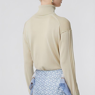 (W) Burberry Baju Sejuk Leher Tinggi Merino Wool Silk Warna Putih Krim. 80191881 Shop (W) Burberry Baju Sejuk Leher Tinggi Merino Wool Silk Warna Putih Krim. 80191881