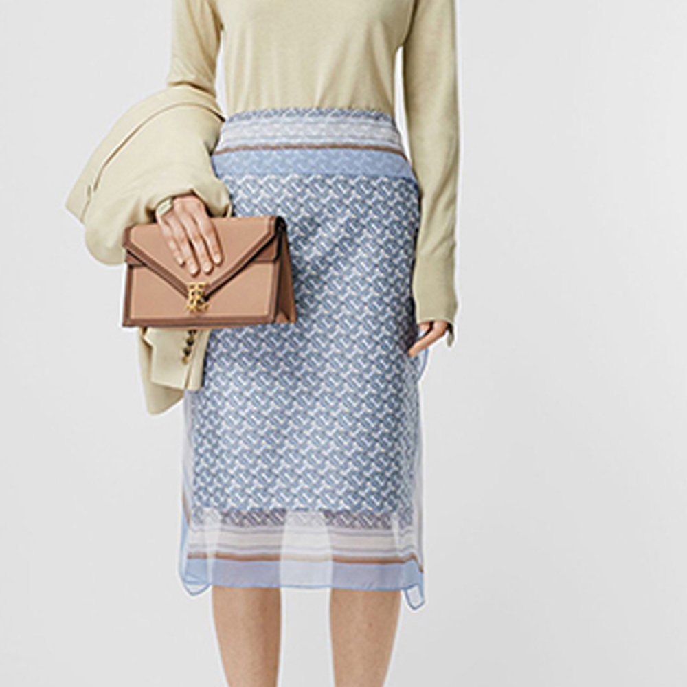 Details for (W) Burberry Baju Sejuk Leher Tinggi Merino Wool Silk Warna Putih Krim. 80191881