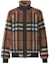Buy (W) Burberry Jaket Wol Check Kerah Tinggi Coklat Birch. 80444121