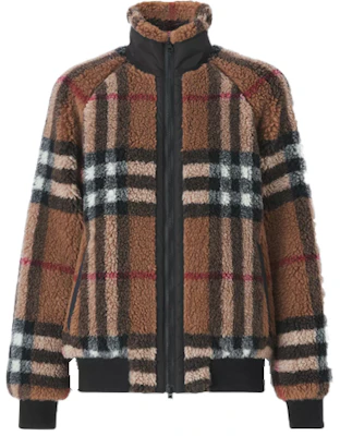 (W) Burberry Jaket Wol Check Kerah Tinggi Coklat Birch. 80444121 Order (W) Burberry Jaket Wol Check Kerah Tinggi Coklat Birch. 80444121