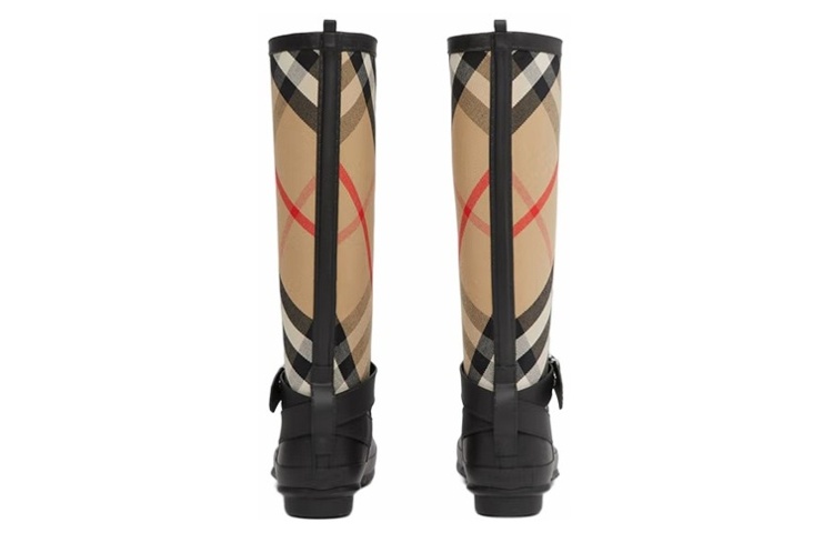 (W) Burberry High-Top Boot 'Checkered Fashion Versatile Black' 圖 4
