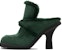 (W) Burberry Highland 'Hijau Velvet Square Toe High Heel Mules' 80773881