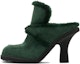 Buy (W) Burberry Highland 'Hijau Velvet Square Toe High Heel Mules' 80773881