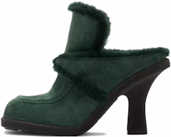 (Women) Burberry Highland 'Green Velvet Square Toe High Heel Mules' 80773881 (Women) Burberry Highland 'Green Velvet Square Toe High Heel Mules' 80773881