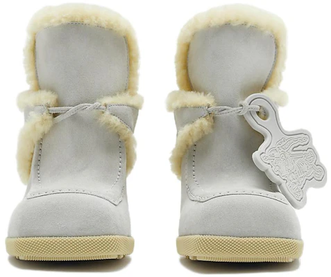 (W) Burberry Highland Peep-Toe Slipper 'Foam White' Putih 80773791 Lookbook (W) Burberry Highland Peep-Toe Slipper 'Foam White' Putih 80773791