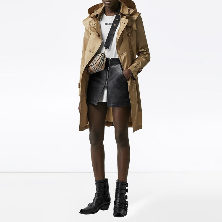 Details for (W) Burberry Trench Coat Honey Beige Double Breasted Panjang Sedang 80140171