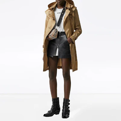 (W) Burberry Trench Coat Honey Beige Double Breasted Panjang Sedang 80140171 Details for (W) Burberry Trench Coat Honey Beige Double Breasted Panjang Sedang 80140171