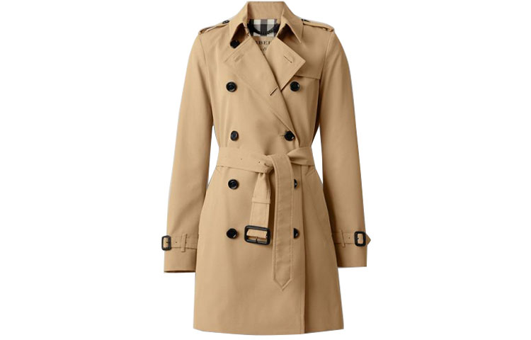 Order (W) Abrigo Burberry Beige Miel Largo Medio Doble Botonadura 80271961