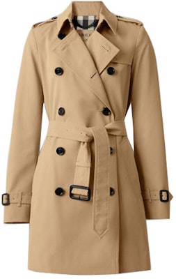 (Women) Burberry Honey Beige Mid-Length Trench Coat Double-Breasted 80271961 Order (Women) Burberry Honey Beige Mid-Length Trench Coat Double-Breasted 80271961