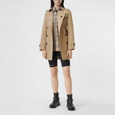 (Women) Burberry Honey Beige Mid-Length Trench Coat Double-Breasted 80271961 Shop (Women) Burberry Honey Beige Mid-Length Trench Coat Double-Breasted 80271961