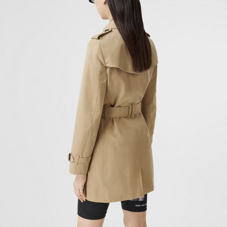 Details for (W) Abrigo Burberry Beige Miel Largo Medio Doble Botonadura 80271961