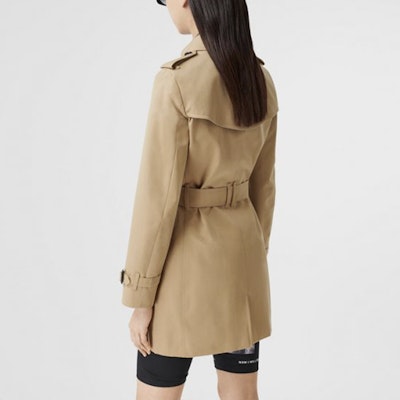 (Women) Burberry Honey Beige Mid-Length Trench Coat Double-Breasted 80271961 Details for (Women) Burberry Honey Beige Mid-Length Trench Coat Double-Breasted 80271961
