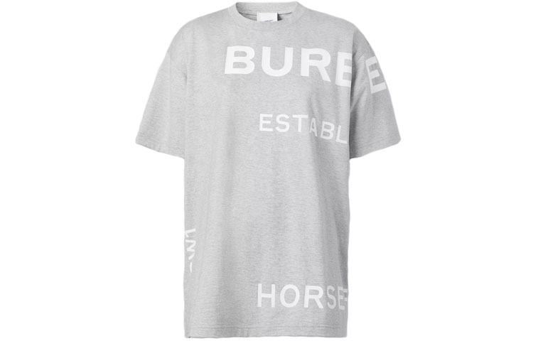 (Women) Burberry Horseferry Cotton Oversized T-Shirt Light Grey 80289041 圖 2