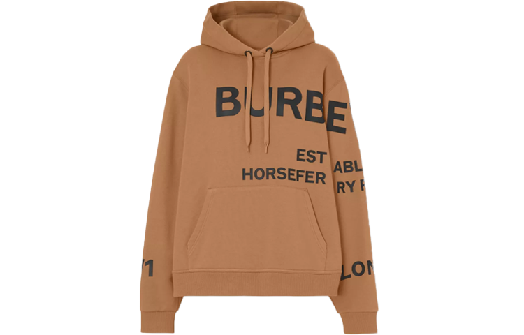 (Women) Burberry Horseferry Logo Print Hoodie Camel 80489281