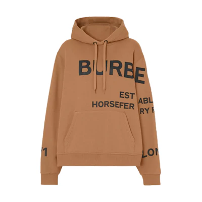 (Women) Burberry Horseferry Logo Print Hoodie Camel 80489281