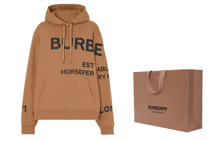 (Women) Burberry Horseferry Logo Print Hoodie Camel 80489281 圖 3
