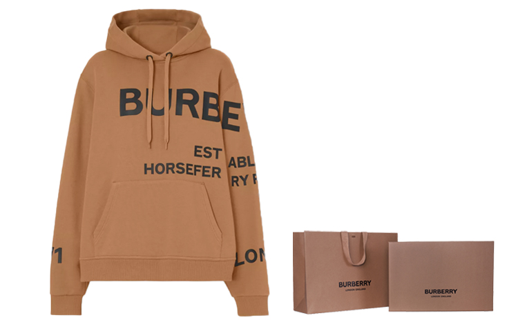 (Women) Burberry Horseferry Logo Print Hoodie Camel 80489281 圖 4