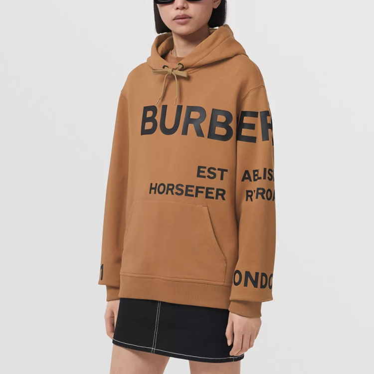 (Women) Burberry Horseferry Logo Print Hoodie Camel 80489281 圖 5