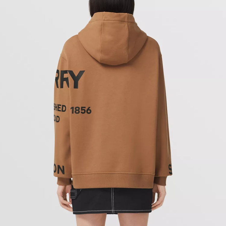 (Women) Burberry Horseferry Logo Print Hoodie Camel 80489281 圖 6