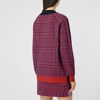 (W) Burberry Sweater Rajut Wol Merino Houndstooth Merah 80378291 Purchase (W) Burberry Sweater Rajut Wol Merino Houndstooth Merah 80378291