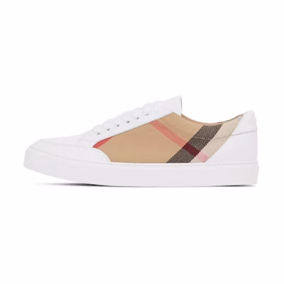 (W) Burberry House 'White Calfskin'