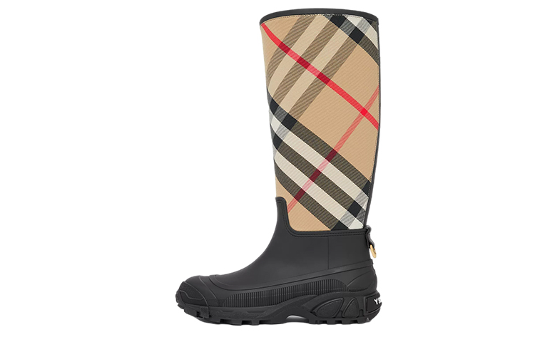 (Women) Burberry House Check-Panel Rain Boots 'Brown' 80419601