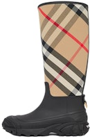 (Women) Burberry House Check-Panel Rain Boots 'Brown' 80419601 (Women) Burberry House Check-Panel Rain Boots 'Brown' 80419601