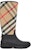 (W) But Burberry House Check-Panel Rain Boots 'Coklat' 80419601
